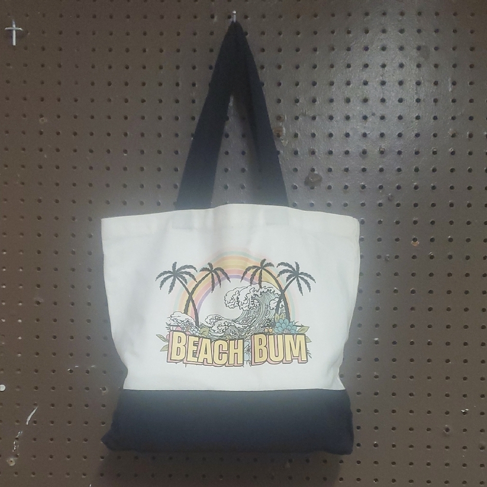 Beach Bum Tote Bag - Black and White